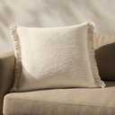 Loloi Magnolia Home by Joanna Gaines Jett Collection PMH0063 Ivory 22'' x 22'' Cover Only Pillow