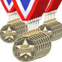 Quelay 30 Pcs 2'' Gold Medals for Awards,Winner Encourage Team Participation for Kids Adults Trophy Award Prize Gift Competitions Graduation Party