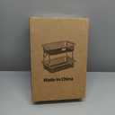 2 Tier Fruit Basket for Kitchen Counter with 2 Banana Hangers, Countertop Metal Bread Basket with Wooden Handle, Large Storage Stand for Vegetables, Snacks, Eggs, Produce Storage  Black