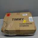 TIMMY 50 Plastic Hangers 17.7 Inch Non-Slip, Space Saving Closet Organizers, Heavy Duty Slim Hangers for Pants, Shirts, Coats (Grey, Ultra Thin & Durable) (Gray)