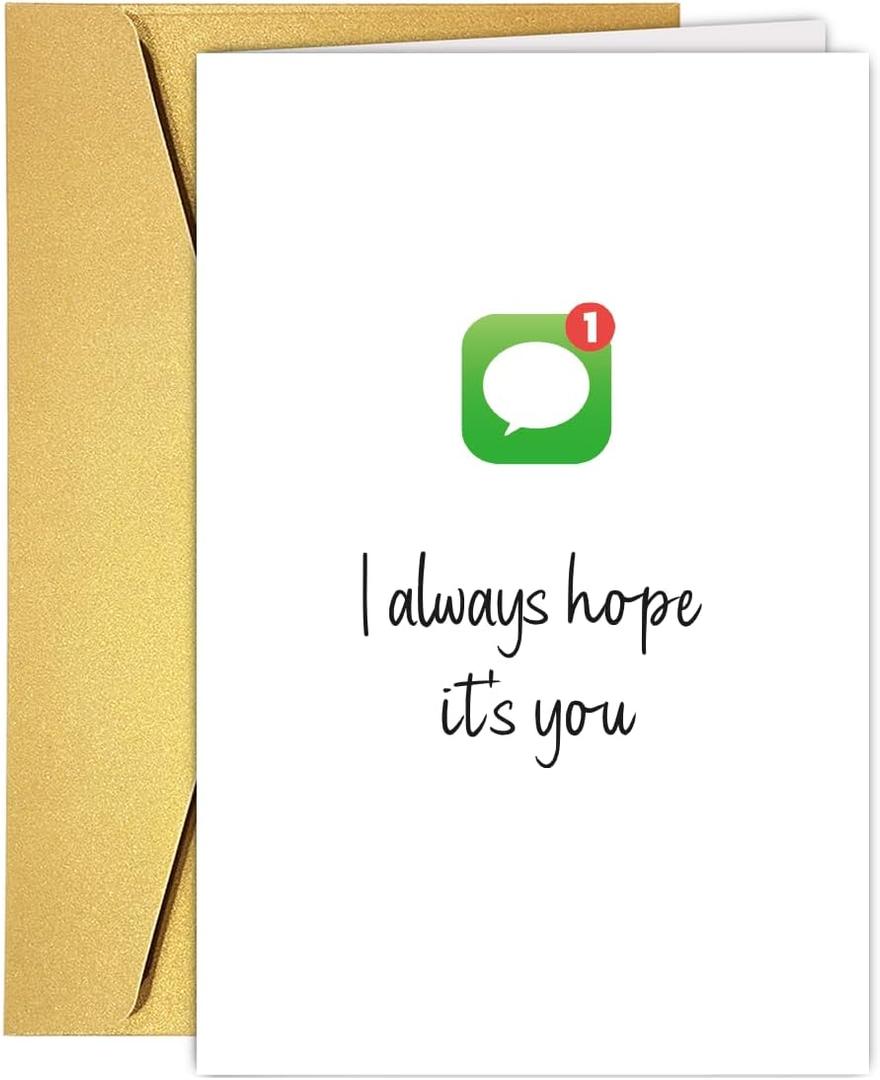 3 x Long Distance Miss You Card Gift for Boyfriend Girlfriend Husband Wife Partner, Cute Anniversary Love Card for him her, Messages From You Cards, Long Distance Miss You Gift, Romantic Miss You Cards - Hope Is You (#2)