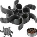 Dog Slow Feeder Bowls Silicone Spiral Pet Food Feeder Insert to Slow Down Eating for Large Medium Small Breed Dogs Perfect with Stainless Steel Glass Ceramic Pet Bowls (Grey)