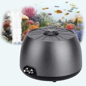 hygger Aquarium Air Pump Quiet <35 dB Fish Tank Air Pump with 2 Outlets, 5W Adjustable Aquarium Oxygen Aerator with Air Stone Accessories