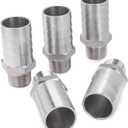 LTWFITTING Bar Production Stainless Steel 316 Barb Fitting Coupler/Connector 1" Hose ID x 1/2" Male NPT Air Fuel Water (Pack of 5)
