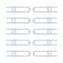 Sliding Cabinet Child Safety Locks - OKEFAN Baby Proofing Cabinet Lock Cupboard Latches for Kids on Closet Door Knobs Handles Pulls No Drill (10, White)