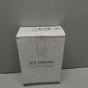 BALCI Ice Cream Containers - 2 Quart Ea. (Set of 2) - Premium Reusable Freezer Storage for Homemade Ice Cream Tub for Sorbet, Frozen Yogurt - Flexible Silicone Lids, Long Scoop - White With Sprinkles