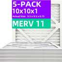Qingzhug 12x12x1 MERV 11 (6-Pack) Pleated Air Filter (Actual Size: 11.75"x11.75"x0.75") MPR 1200 & FPR 7, Furnace Air Filters