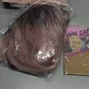 topshe Long Wavy Pink Wig for Women with Bangs, Heat Resistant Synthetic Curly Colorful Wig with Brown Roots & Tips, Layered Style for Girls Party & Cosplay Use 24 Inch