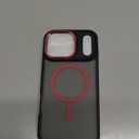 Magnetic 3 in 1 for iPhone 17 Pro Max Case, [Omni-Directional Protection] with 1x Screen Protector + 1x Camera Cover, [Seamless Work with Magsafe] Protective Silm Matte Case for iPhone 17 Pro Max Red