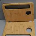 Medical king Walker Tray Table with Cup Holder Mobility Table Tray for Folding Walkers Foldable, Portable Multipurpose Bamboo Tray for Eating, Crafts, Laptops Medical Equipment Accessories - 21x16"