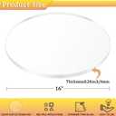 Clear Circle Acrylic Sheet, Diameter Plexiglass Sheet, Round for Cake Discs, Plexiglass Table Top (1, 1/4" /6mm/100% Lasercut, 16 Inch Diameter)