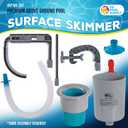 U.S. Pool Supply Pool Skimmer - Above Ground Pool Skimmer, Floating Pool Surface Skimmer, Pool Accessories - Clean Debris Basket, Wall Mount, Attaches to Inflatable Collars, Tubular and Metal Frames