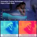 Cooling Comforter Queen Size for Hot Sleepers, 90"x90" Summer Cooling Blanket for Night Sweats, Silk Soft Lightweight Breathable All-Season Blue Cooling Quilt Blanket