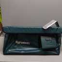 Outdoor Heated Cat House in Winter,Extremely Insulated & Weatherproof,Elevated Feral Cat Shelter with Waterproof Eaves & Escape Door for Outside Stray Barn Cat (Dark Green,S)