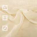 10ft Cheesecloth Table Runner, 3 pcs 120-Inch Boho Gauze Table Runner, Ivory Bubble Gauze Rustic Sheer Fabric for Wedding, Bridal Baby Shower, Spring Party Table Decor