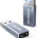 USB A to USB C Adapter [Upgraded Double-Sided 10Gbps], USB 3.2 Gen 2 Type C Female to USB Male Adapter, 60W Fast Charging for iPhone 17 Pro Max, CarPlay, iPad, S25, Laptop, Charger (2 Pack)