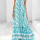 BTFBM Casual Women Summer Maxi Dresses 2026 Loose Sleeveless Sundress Spaghetti Strap Boho Long Dress Vacation (L)