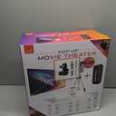 iLive Cinema Pop-Up Film Kit, 720p Projector with 120 Inch Screen, Bluetooth 5.0 Speaker, HDMI/USB/3.5mm, Black, Portable Theater, 21.5 x 17 x 19 cm