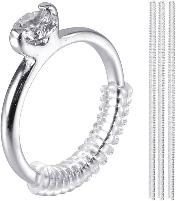 DIYASY 16 Pcs 2mm 3mm 5mm Ring Guard for Loose Ring with Jewelry Polishing Cloth Wedding Ring Size Reducer