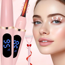 Heated Eyelash Curlers - Eye Lash Curler Heat - Mini Electric Eyelash Curler with LED Display 3 Temp Settings USB Rechargeable Natural Curling 24H Long Lasting for Women Makeup Tools Gifts 