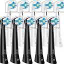 10PCS Replacement Toothbrushes Head, Black/White