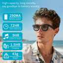 AI Smart Glasses with Camera, 800W HD Anti-Shake Video Glasses, 1080P Video Recording Sunglasses, Real-Time Translation, Voice Assistant, Bluetooth Calling, for Outdoor, Travel and Vlog Shooting