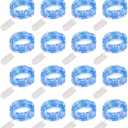 MUMUXI 16 Pack 10 ft Fairy Lights Battery Operated 30 LED Mini String Waterproof Silver Wire Firefly Starry Lights for DIY Wedding Party Mason Jars Christmas Decorations, Blue