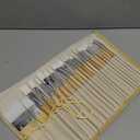 Paint Brushes Set of 24 Pieces Wooden Handles Brushes with Canvas Brush Case, Professional for Oil, Acrylic and Watercolor Painting