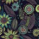 Vintage Boho Wallpaper Peel and Stick, Gothic Floral Contact Paper, Retro Flowers Bohemia Wall Paper Self Adhesive Removable Waterproof for Walls Shelves Cabinet Table 17.5" x 118"(Dark Purple, Green)