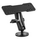 Feimire Universal Fish Finder Mount – Adjustable Aluminum Alloy Bracket with 360° Rotation, Easy 3-Minute Installation, Compatible with Most Fish Finders (9 cm Arm)