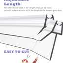 2-Pack Frameless Shower Door Bottom Seal (1/4'' X 39'') Clear Glass Shower Door Sweep Strip can Covers up to 23mm Gap - Stop Leaks