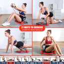 Ab Machine Ab Workout Equipment Sit Up Machine & Exercise Equipment Ab Crunch Machine for Stomach Workout Ab Core Trainer Abdominal Machine for Home Gym with Resistance Bands