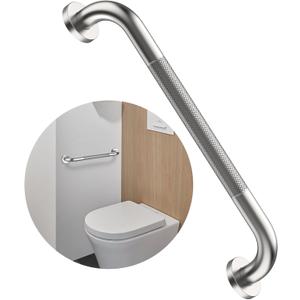 16 Inch Anti Slip Shower Grab Bar,Munzong Stainless Steel Handicap Grab Bars for Bathtubs and Showers,Brushed Nickel Knurled Balance Bar,Safety Hand Rail Support Elderly Senior Bath Handle
