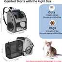 Expandable Pet Carrier Backpack, Airline Approved Cat & Dog Backpack Carrier, Soft-Sided Travel Backpack with 4 Entrances, Breathable Ventilated Design, Holds up to 25 lbs