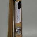 YYST Type A 16"-39.5" Magnetic Curtain Rod for Metal Door,Magnetic Window Caf, French Door Sash Rod W Magnets (Black -2)