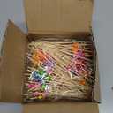 Reallnaive 300 Pcs Dice Cocktail Picks Casino Party Decoration 4.7 Inch Dice Fruit Dessert Toothpick Sticks for Casino Game Night Las Vegas Poker Birthday Party Table Supplies(Multicolor)