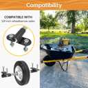 Heavy Duty Wheelbarrow Axle Bracket Set Compatible with 5/8 Wheelbarrow Axles Wheelbarrow Axle Shaft and Bracket Wheelbarrows Spare Part Include Bolt and Nut