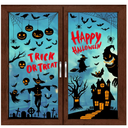 4 x JCFIRE 87Pcs Larger Halloween Window Clings Stickers for Glass, 9 Sheets Double Side Halloween Decorations Indoor Outdoor for Home Room School Office, Reusable Birthday Party Decor