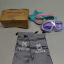 Vvinca Swim Goggles, Kids Goggles with Earplugs& Nose Clip Wide View Anti-Fog/UV Swimming Goggles for Age 3-15 Boys Girls