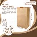 4lb Brown Kraft Paper Lunch and to Go Bags - Pack of 500ct
