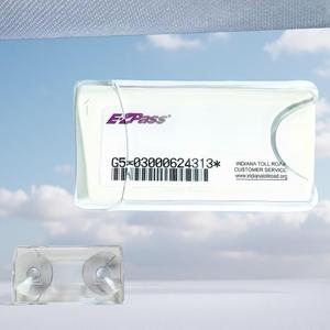 EZ Pass Holder with Dual Suction Cups Windshield Transponder Mount for Car Only Fits EZ Pass Mini (3.7" x 1.9") Requires Removing Original Velcro
