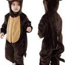 Toddlers Animal Costume Unisex Baby's Warm Halloween Outfits Kids Dress Up Jumpsuits Rompers, 6-12M