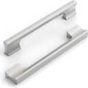 10 Pack 6.3 Inch(160mm) Kitchen Cabinet Handles Brushed Satin Nickel Cabinet Pulls Kitchen Cabinet Hardware Drawer Pulls for Cupboard Wardrobe