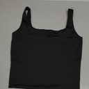 Avidlove Women's Square Neck Tank Top Double Lined Basic Crop Tops Going Out Shirt Slim Fit Summer (Medium, Black)