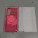 Ezanmull for Samsung Galaxy S25 FE Case Magnetic Shockproof, [Fit for MagSafe] [Glass Screen Protector + Camera Lens Protector] Translucent Anti-Fingerprint (Hot Pink)