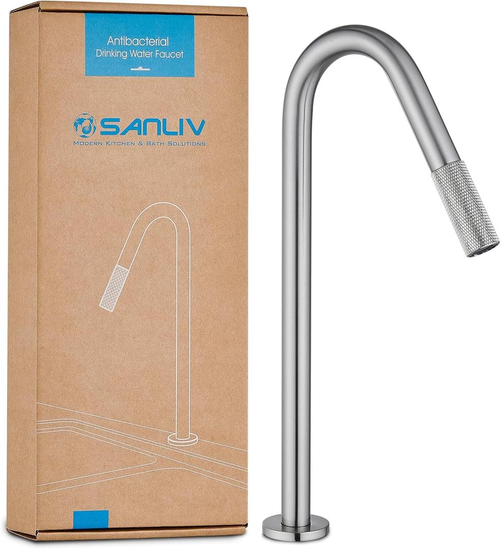 RO Faucet - Brushed Nickel, Reverse Osmosis Filtered Water Faucet for Kitchen Sink