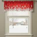 Christmas Snowflakes Window Valances 51x16.75"