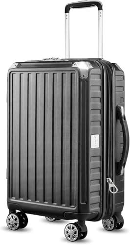 Amazon.com | LUGGEX Carry On Luggage 22x14x9 Airline Approved, PC Expandable Hard Shell Suitcases with Spinner Wheels, 20 Inch, Charcoal Metallic | Carry-Ons