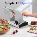 CUSIMAX Meat Slicer,9"Electric Food Slicer with 2 Stainless Steel Blades,1-20mm Adjustable Thickness for Home Use,Removable Food Carriage for Easy Cleaning