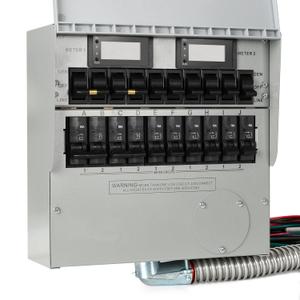 Generator Transfer Switch,50A Pro/Tran2 10-Circuit 2 Manual Transfer Switch,Marked